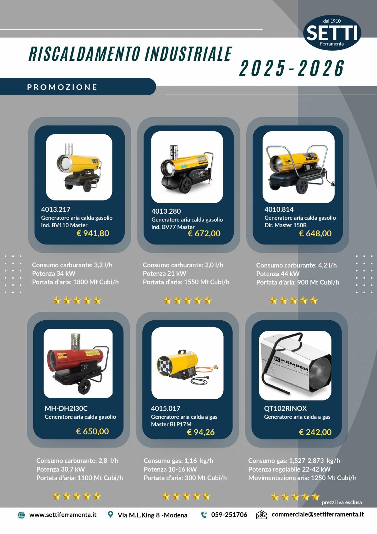 Speciale Promozione Riscaldamento Industriale 2025/2026