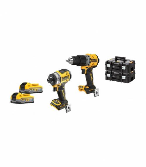 Kit Trapano Percussione DeWalt + Avvitatore Impulsi 18V Powerstack 3.5Ah