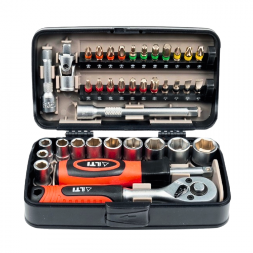 Set inserti e bussole 38 pezzi con cricchetto 1/4